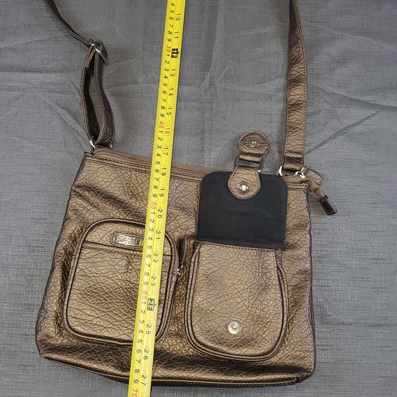 Rossetti brown crossbody bag with multiple pockets - Picture 5 of 8